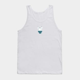 Bow tie and baby body boy symbol Tank Top